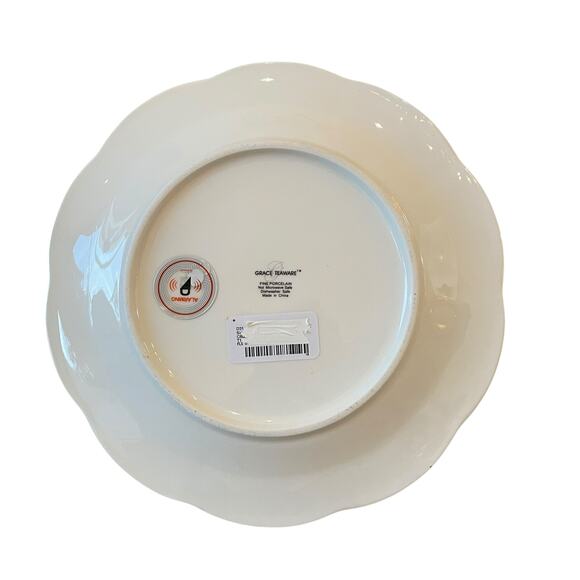 NEW Grace Teaware Pink Corn Flower 8” Salad Dessert Plates Set of 4 - Picture 11 of 16